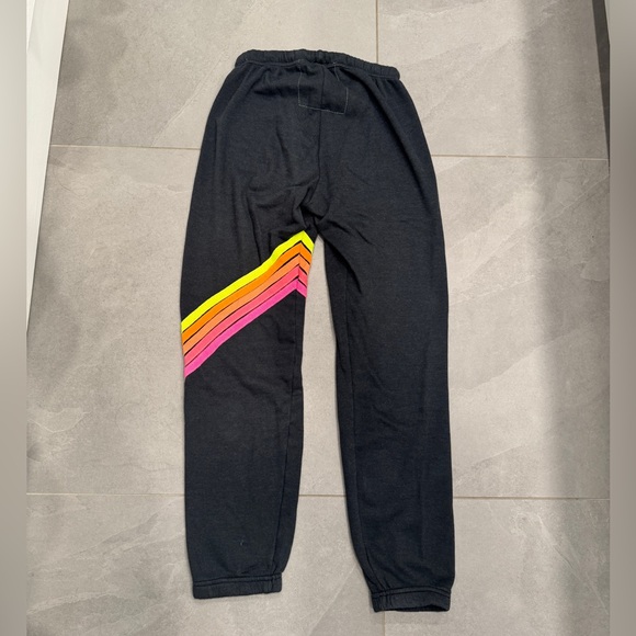 Aviator Nation black sweatpants with neon stripes - Picture 4 of 5
